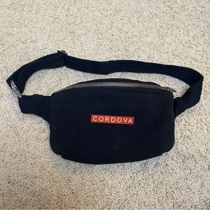 Cordova Ski Bum Belt Bag Black Red Logo good used condition